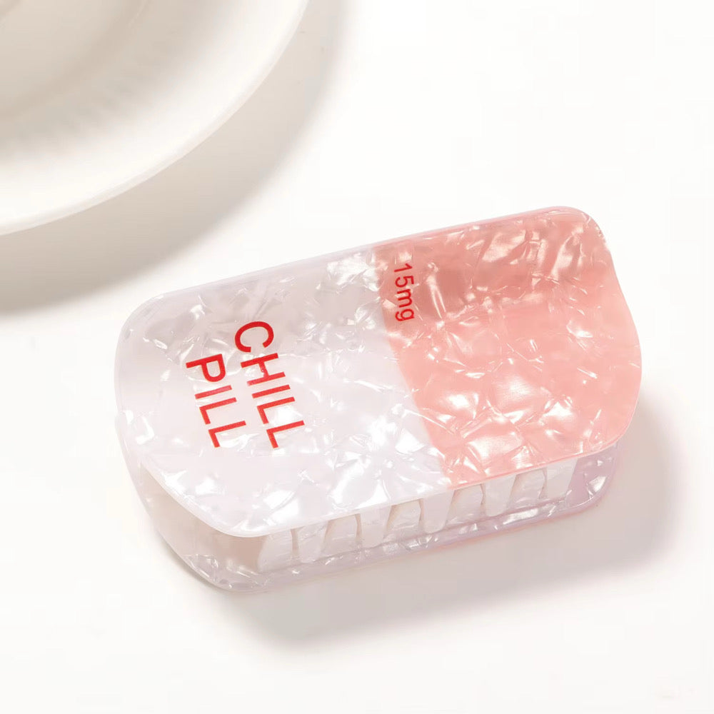 Chill pill hair clip