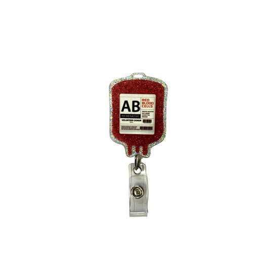 Blood bag badge holder