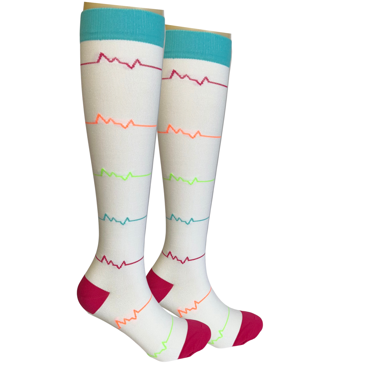 White ECG stockings