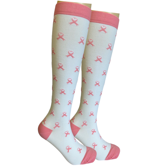 Breast cancer ribbon stockings