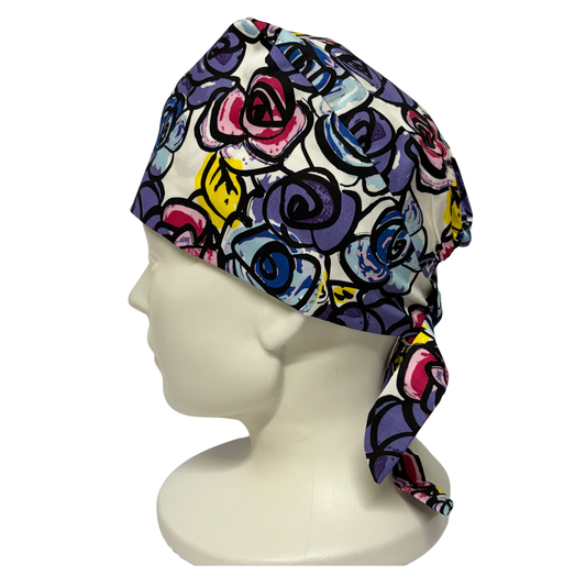 Purple flowers hat